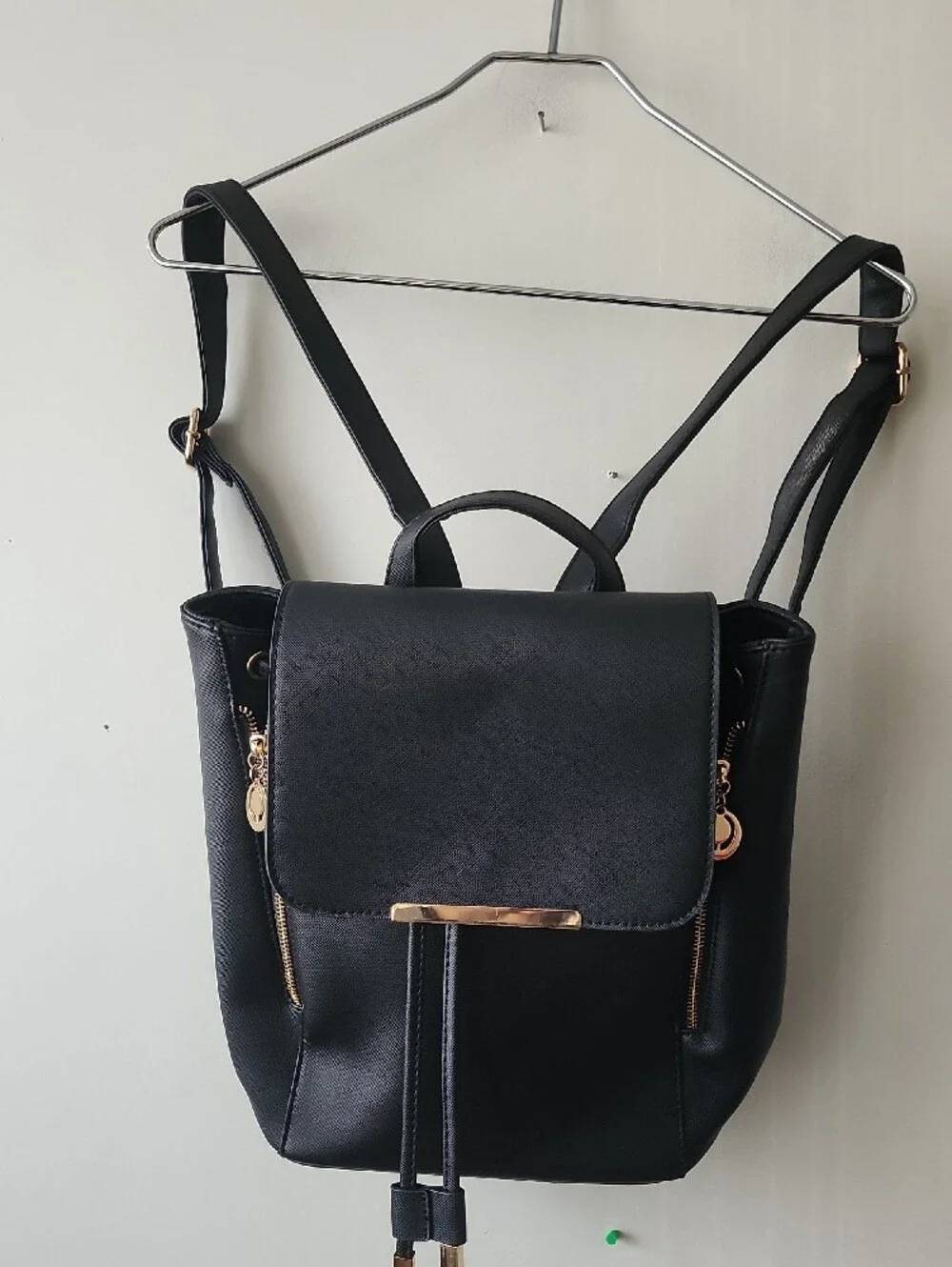 Elegant Black Women’s Backpack with Gold Hardware. Great Condition